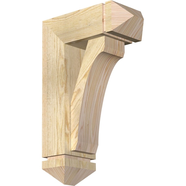 Ekena Millwork Legacy Arts and Crafts Rough Sawn Bracket w/ Offset Brace, Douglas Fir, 6"W x 14"D x 22"H BKT0604X14X22LEC03RDF - main